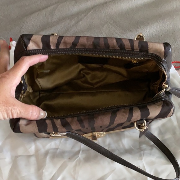 Coach brown zebra print purse - Picture 2 of 3